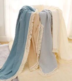 Hydrofiele Doek XL Met Franjes - 120x120 Cm - Taupe -Jollein Baby Verkoopwinkel 1067x1200