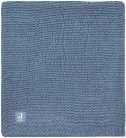 Jollein Baby Deken Ledikant 100x150cm Basic Knit - Jeans Blue