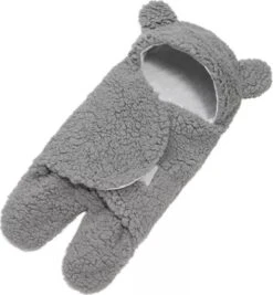 BonBini´s Teddy Bear Wikkeldeken Newborn - Zachte Grijze Teddy Beer Inbakerdoek Newborn Baby - 3-6 Maanden - Grijs -Jollein Baby Verkoopwinkel 1111x1200 1