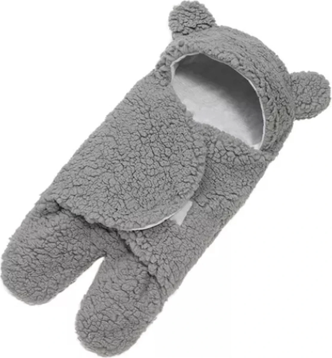BonBini´s Teddy Bear Wikkeldeken Newborn - Zachte Donkergrijze Teddy Beer Inbakerdoek Newborn Baby - 0-3 Maanden - Donkergrijs 58cm 7 BonBini´s Teddy Bear Wikkeldeken Newborn - Zachte Donkergrijze Teddy Beer Inbakerdoek Newborn Baby - 0-3 Maanden - Donkergrijs 58cm - Afbeelding 7