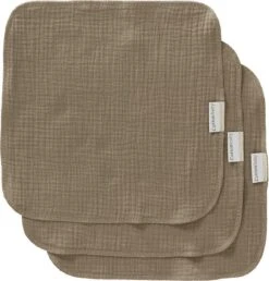 Cottonbaby - Spuugdoekjes - Taupe - Per Set Van 3 Stuks