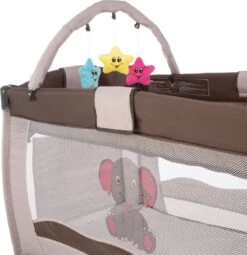 Tectake - Reisbedje Babybed Campingbed Dodo - 132x75x104cm Incl. Aankleedkussen En Draagtas - Bruin - 402203 -Jollein Baby Verkoopwinkel 1164x1200