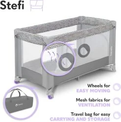 Lionelo Stefi - Campingbedje - 125x65cm - Tot 15kg - Transporttas -Jollein Baby Verkoopwinkel 1188x1200 4