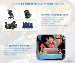 ‘’MOVENDO’’ Reistafel Voor Auto Kinderen – Autotafel – Speeltafel Auto – Travel Tray – Tekentafel – Opvouwbaar Met Tablethouder - Blauw -Jollein Baby Verkoopwinkel 1200x1000 1
