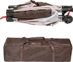 Tectake - Reisbedje Babybed Campingbed Dodo - 132x75x104cm Incl. Aankleedkussen En Draagtas - Bruin - 402203 -Jollein Baby Verkoopwinkel 1200x1023 2