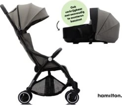 Hamilton By Yoop X1 Plus Buggy – Nieuw, Hoger, Uitgebreider 2023 Model – Premium Stroller Met One Hand Folding Technologie – Grijs – Lichte, Verstelbare En Wendbare Kinderwagen Met Vele Gemakken -Jollein Baby Verkoopwinkel 1200x1037