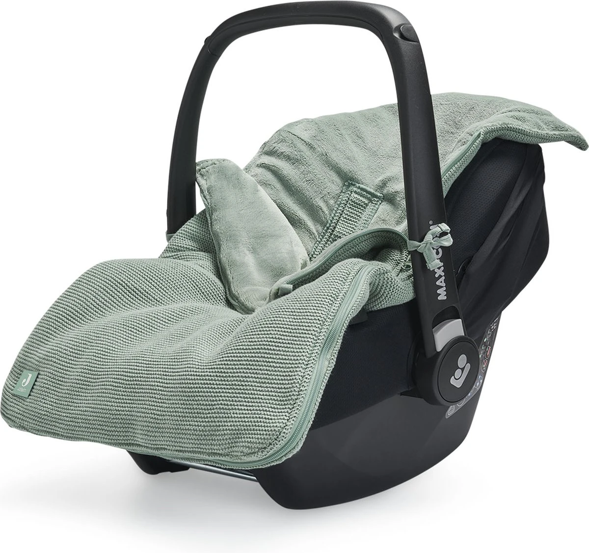 Jollein Voetenzak Voor Autostoel & Kinderwagen - Basic Knit - Forest Green 2 Jollein Voetenzak Voor Autostoel & Kinderwagen - Basic Knit - Forest Green - Afbeelding 2