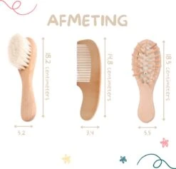 Baby Borstel - Baby Haarborstel - Baby Verzorging Set - Baby Borstel En Kam - Houten Baby Kam - Haarborstel Set - Babyshower Gift- Baby Verzorgingsproducten - Baby Kam - Kraamcadeau -Jollein Baby Verkoopwinkel 1200x1153