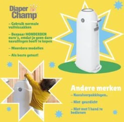 Luieremmer Large Zilver - Groot - Zonder Navulling - Geschikt Voor Pampers En Huggies - Stoma -Jollein Baby Verkoopwinkel 1200x1177