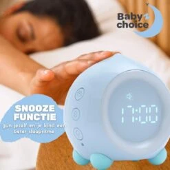 BabyZchoice® Slaaptrainer Voor Kinderen - Kinderwekker - Slaaptrainers - Nachtlampje - Blauw -Jollein Baby Verkoopwinkel 1200x1200 140