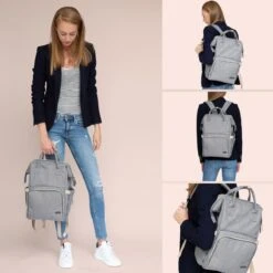 LifeGoods Luiertas Rugzak - Incl. Buggy En Kinderwagen Haken - Complete Set - 23.8 L - Grijs -Jollein Baby Verkoopwinkel 1200x1200 248