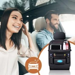 Bablue Autostoel Organizer - Zwart - 1 Stuks - Stevig PU Leer - Met Uitklapbare Tafel - Auto Organizer - Auto Accessories Interieur - Autostoel Organizer Tablet Houder - Autostoel Beschermer -Jollein Baby Verkoopwinkel 1200x1200 294