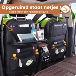 Bablue Autostoel Organizer - Zwart - 1 Stuks - Stevig PU Leer - Met Uitklapbare Tafel - Auto Organizer - Auto Accessories Interieur - Autostoel Organizer Tablet Houder - Autostoel Beschermer -Jollein Baby Verkoopwinkel 1200x1200 296