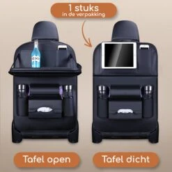 Bablue Autostoel Organizer - Zwart - 1 Stuks - Stevig PU Leer - Met Uitklapbare Tafel - Auto Organizer - Auto Accessories Interieur - Autostoel Organizer Tablet Houder - Autostoel Beschermer -Jollein Baby Verkoopwinkel 1200x1200 302