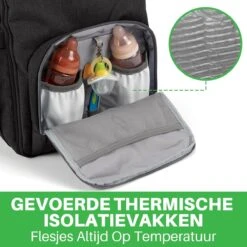 Brisby Slijtvaste Luiertas – Verzorgingstas – Met Buggymontage - Zwart -Jollein Baby Verkoopwinkel 1200x1200 330