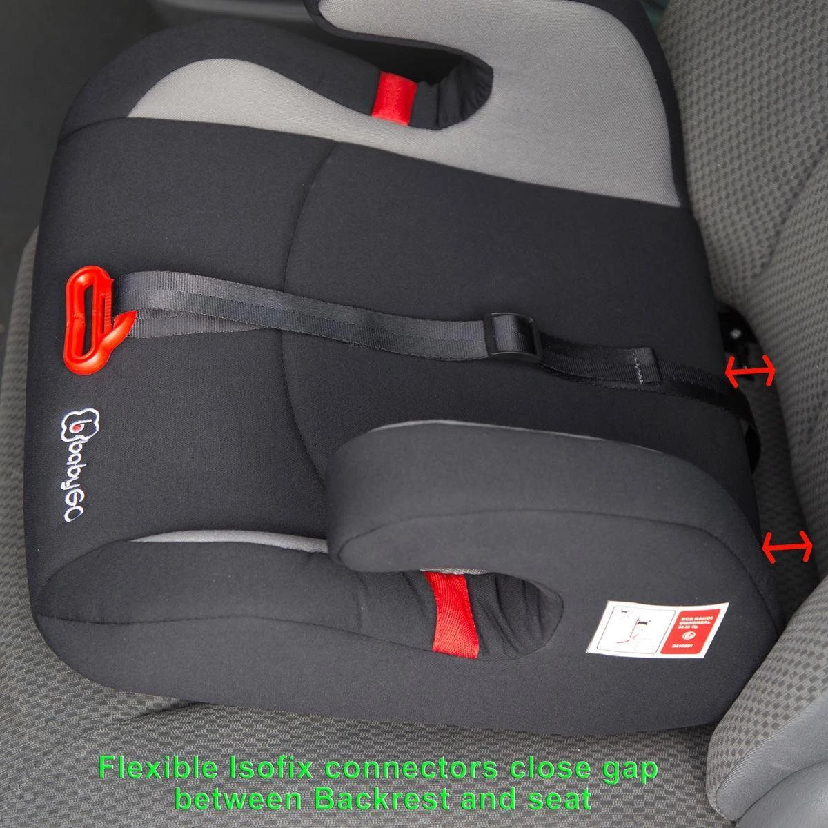Booster - Zitverhoger Met Isofix BabyGO Bursa II Zwart (15-36kg) 10 Booster - Zitverhoger Met Isofix BabyGO Bursa II Zwart (15-36kg) - Afbeelding 10