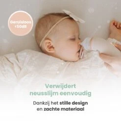 Babily® - Elektrische Neusreiniger Voor Baby's - 0 T/m 6 Jaar - Neuszuiger - Neuspeer - Snoetenpoetser - Toetenveger - Aspirator - Incl. 5 Zuigkrachtstanden En 3 Kalmerende Melodieën -Jollein Baby Verkoopwinkel 1200x1200 58
