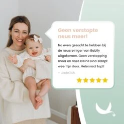 Babily® - Elektrische Neusreiniger Voor Baby's - 0 T/m 6 Jaar - Neuszuiger - Neuspeer - Snoetenpoetser - Toetenveger - Aspirator - Incl. 5 Zuigkrachtstanden En 3 Kalmerende Melodieën -Jollein Baby Verkoopwinkel 1200x1200 62