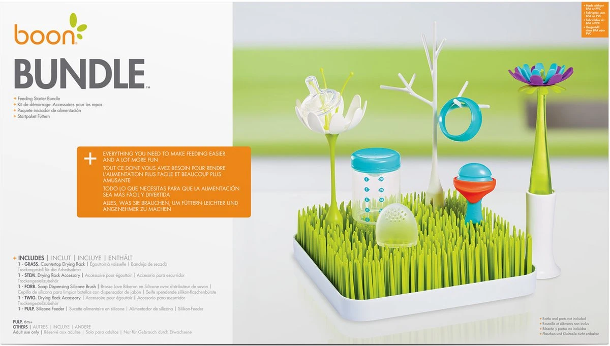BOON Bundle Starterspakket Onderhoud Babyvoedingsartikelen - Flessenrek Met Accessoires 2 BOON Bundle Starterspakket Onderhoud Babyvoedingsartikelen - Flessenrek Met Accessoires - Afbeelding 2