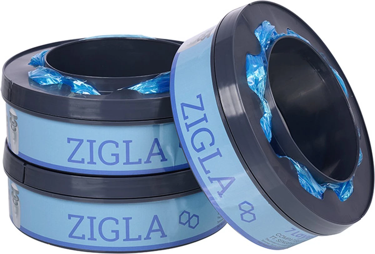 Zigla – 3x Luieremmer Navulling – Navulcassette - Geschikt Voor Tommee Tippee Sangenic Tec 1 Zigla – 3x Luieremmer Navulling – Navulcassette - Geschikt Voor Tommee Tippee Sangenic Tec