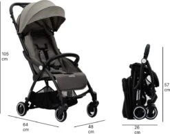 Hamilton By Yoop X1 Plus Buggy – Nieuw, Hoger, Uitgebreider 2023 Model – Premium Stroller Met One Hand Folding Technologie – Grijs – Lichte, Verstelbare En Wendbare Kinderwagen Met Vele Gemakken -Jollein Baby Verkoopwinkel 1200x942