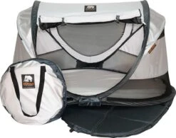 Deryan Shane Luxe 2023 Campingbedje - Baby Tent - Anti-UV 50+ - Peuterbed - Silver -Jollein Baby Verkoopwinkel 1200x945