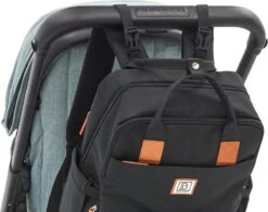 Brisby Slijtvaste Luiertas – Verzorgingstas – Met Buggymontage - Zwart -Jollein Baby Verkoopwinkel 1200x953