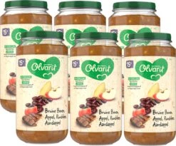 Olvarit 15m06 Bruine Bonen Appel Rundvlees Aardappel 6x250g -Jollein Baby Verkoopwinkel 1200x994 1