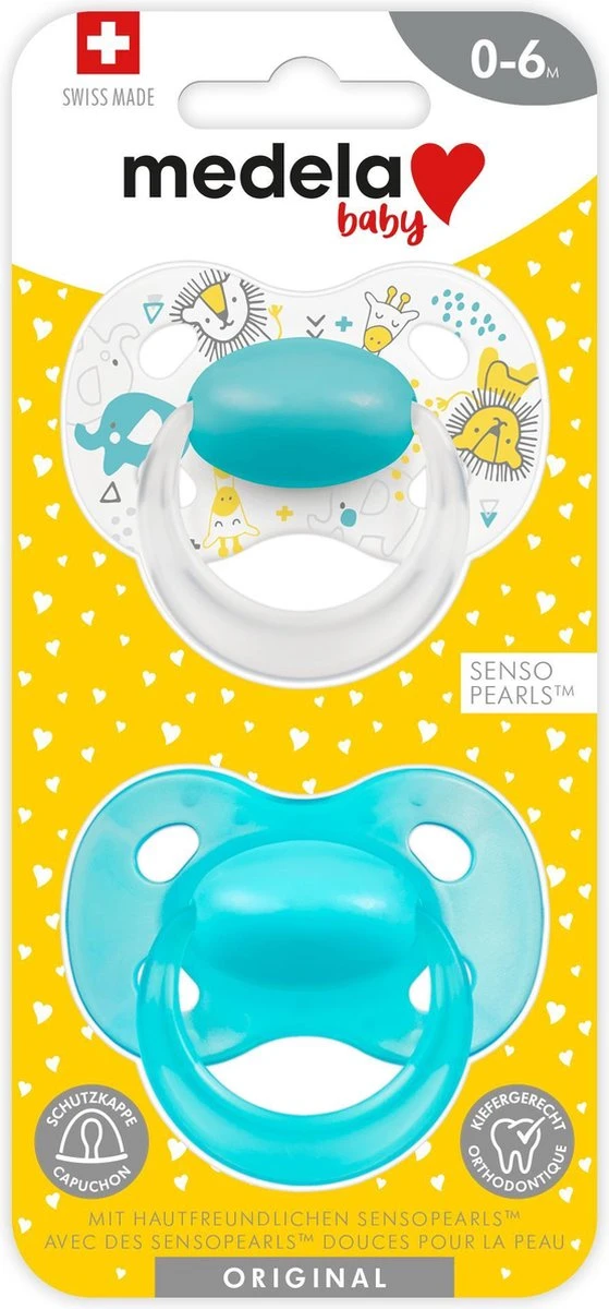 Medela Baby Fopspeen Original Hoge Acceptatie Orthdontisch Ergonomische Vorm - Turquoise Blauw - 0-6 Maanden - 2 Stuks 11 Medela Baby Fopspeen Original Hoge Acceptatie Orthdontisch Ergonomische Vorm - Turquoise Blauw - 0-6 Maanden - 2 Stuks - Afbeelding 11