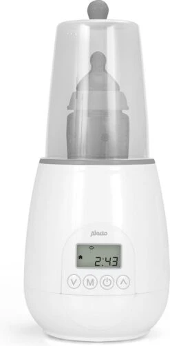 Alecto BW-700 - Snelle Digitale Flessenwarmer 500W Voor Opwarmen, Steriliseren En Ontdooien - Inclusief Stoomkap - Bediening Via Display - Wit -Jollein Baby Verkoopwinkel 590x1200 2