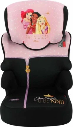 Disney - Autostoel Befix - Goed Getest ANWB - Groep 2/3 - Van 15 Tot 36 KG - Nieuwste Disney PRINSES Design - Zwart, Roze -Jollein Baby Verkoopwinkel 690x1200