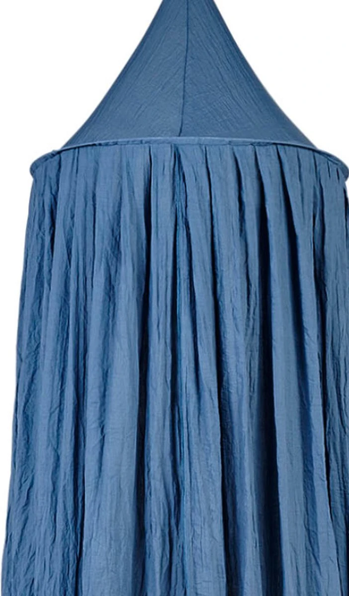 Jollein Baby Klamboe Vintage 245cm - Jeans Blue 4 Jollein Baby Klamboe Vintage 245cm - Jeans Blue - Afbeelding 4