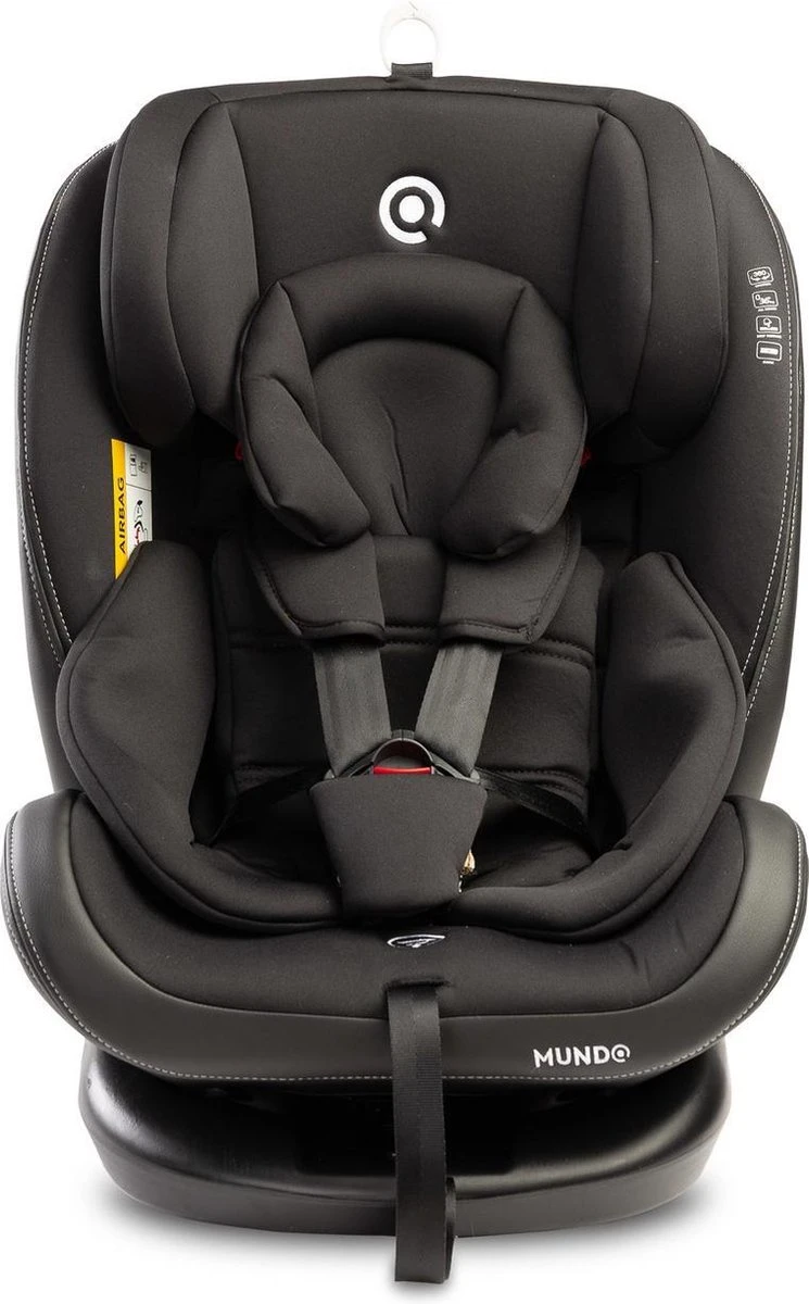 MUNDO 0-36 KG ISOFIX - 360 Graden Draaibaar Zwart 2 MUNDO 0-36 KG ISOFIX - 360 Graden Draaibaar Zwart - Afbeelding 2