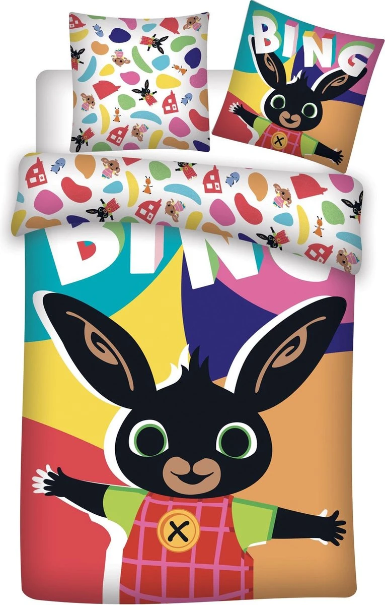Bing Bunny Happy - Baby Dekbedovertrek - 100 X 135 Cm - Multi 1 Bing Bunny Happy - Baby Dekbedovertrek - 100 X 135 Cm - Multi