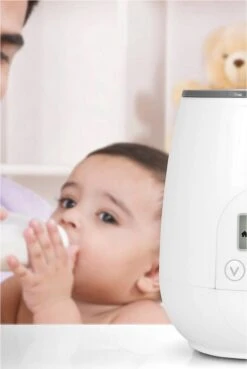 Alecto BW-700 - Snelle Digitale Flessenwarmer 500W Voor Opwarmen, Steriliseren En Ontdooien - Inclusief Stoomkap - Bediening Via Display - Wit -Jollein Baby Verkoopwinkel 803x1200