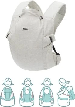 Fillikid Premium Draagzak - 2 In 1 - Ergonomisch - EU Gecertificeerd - Natural Sand - Ontworpen Met Draagconsulent -Jollein Baby Verkoopwinkel 844x1200