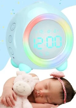 BabyZchoice® Slaaptrainer Voor Kinderen - Kinderwekker - Slaaptrainers - Nachtlampje - Blauw