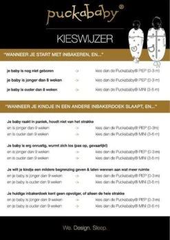 Puckababy Inbakerslaapzak Original Mini 3-6m - White Pucky -Jollein Baby Verkoopwinkel 849x1200