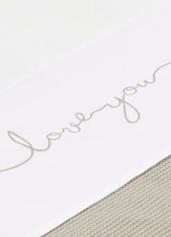 Jollein Baby Laken Wieg 75x100cm Love You - Nougat -Jollein Baby Verkoopwinkel 864x1200