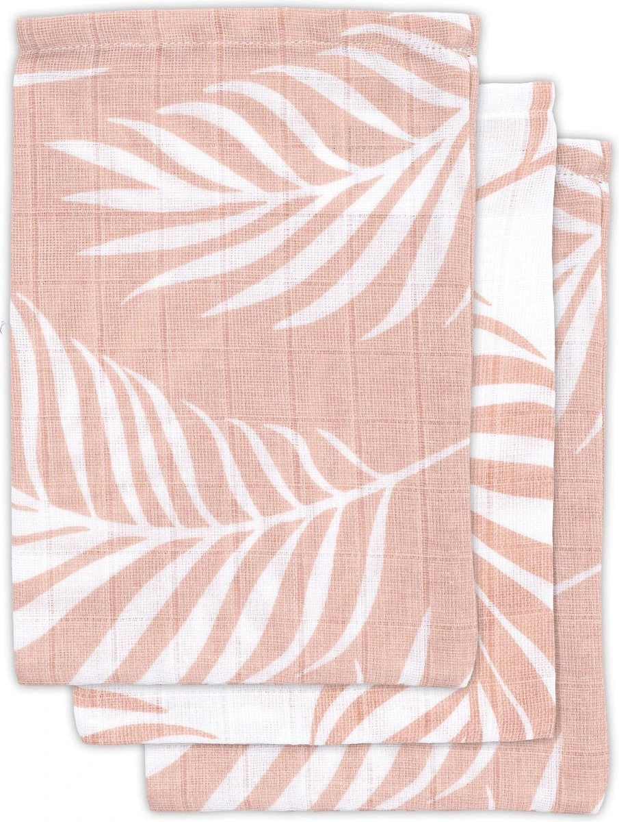 Jollein Baby Hydrofiel Washandje Nature - Pale Pink - 3 Stuks 1 Jollein Baby Hydrofiel Washandje Nature - Pale Pink - 3 Stuks