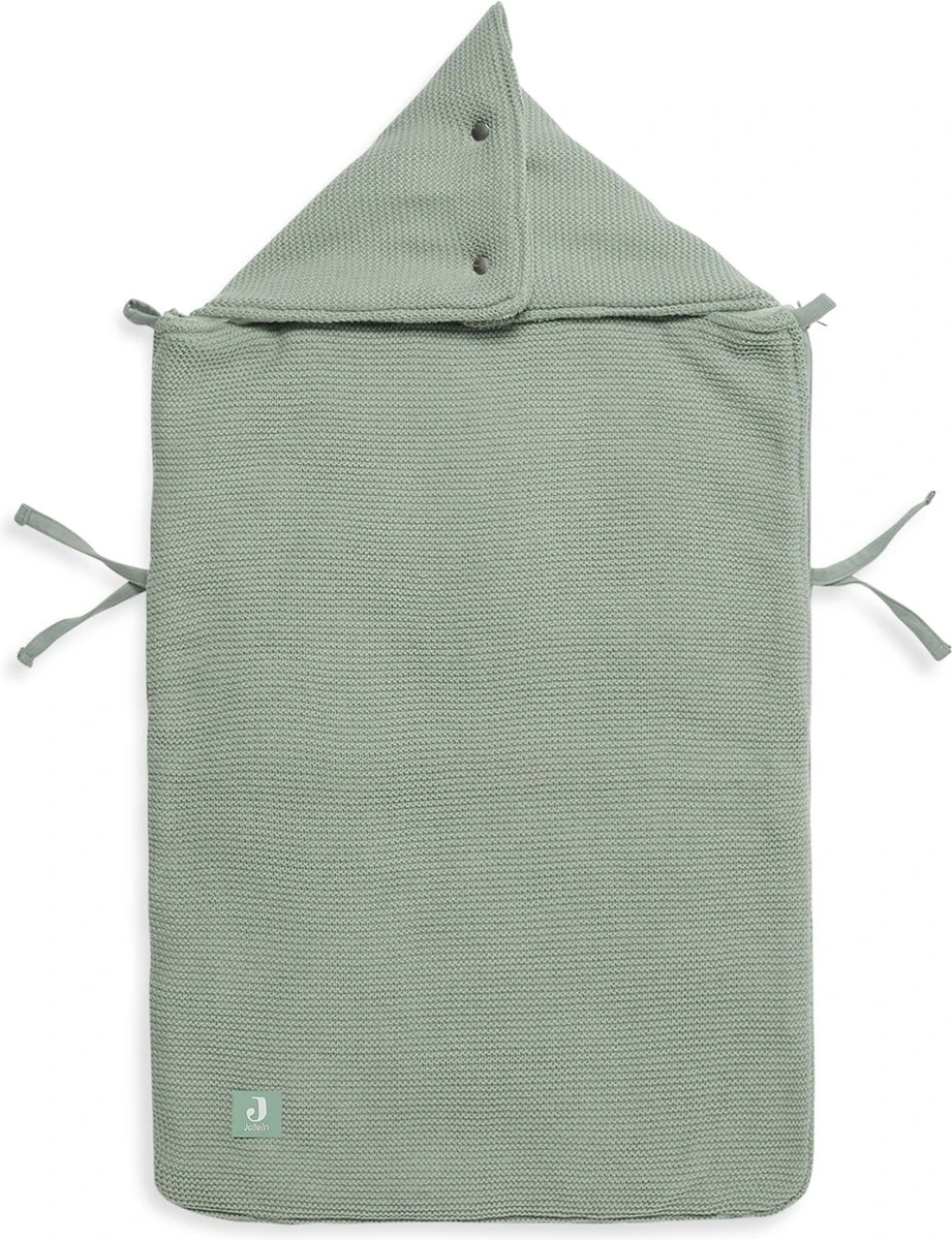 Jollein Voetenzak Voor Autostoel & Kinderwagen - Basic Knit - Forest Green 8 Jollein Voetenzak Voor Autostoel & Kinderwagen - Basic Knit - Forest Green - Afbeelding 8